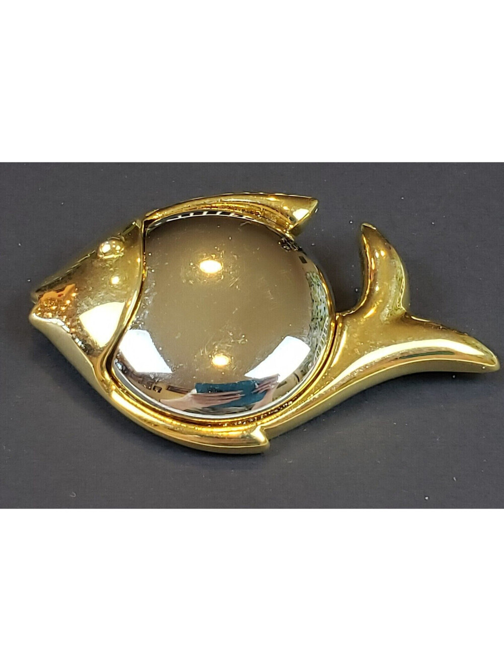 Vintage LCI Brooch Angel Fish Gold and Silver Sea Life Pin Ocean Liz Claiborne I